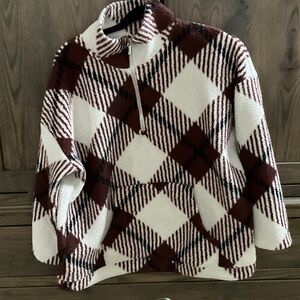 Plaid Fleece Pullover